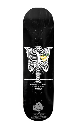 Tabla de skate Corazón de limón